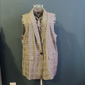 Maurices Black and White Plaid Blazer